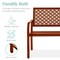 Best Choice Products Indoor Outdoor Steel Garden Bench w/ Geometric Backrest, Foot Levelers